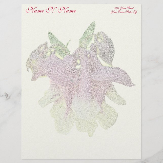 Cultivated Columbine Letterhead Yellow (Front)