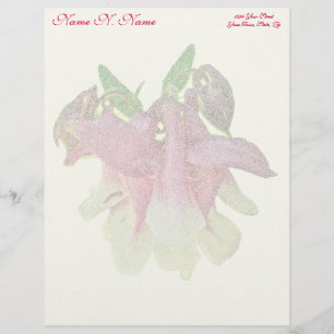 Cultivated Columbine Letterhead Yellow Template