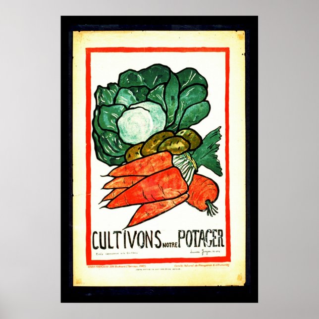 Cultivons Notre Potager 1916 Poster (Front)