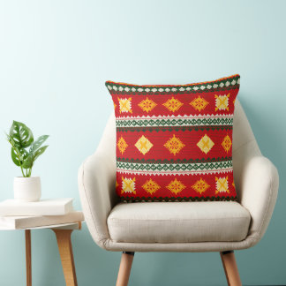 Cultural Christmas Geometric Festive Cushion