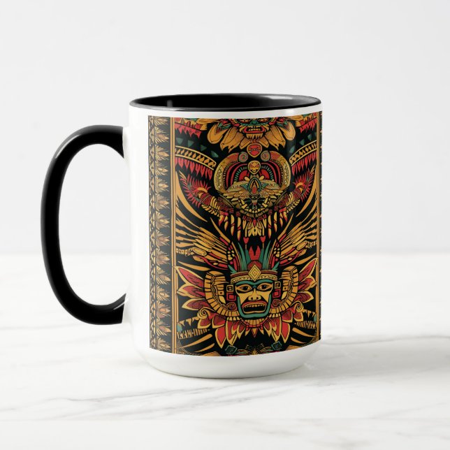 Cultural Cobalt "Aztec Dream" 444ml Combo Mug (Left)