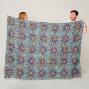 Cultural Delight: Moroccan Mosaic  Fleece Blanket