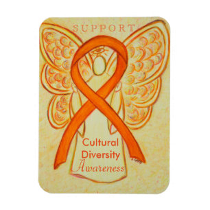 Cultural Diversity Awareness Ribbon Angel Magnet
