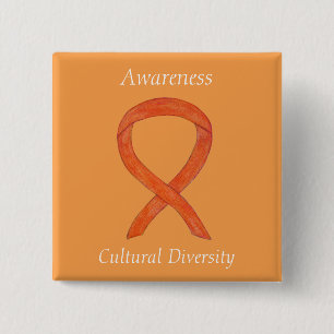 Cultural Diversity Awareness Ribbon Custom Pin