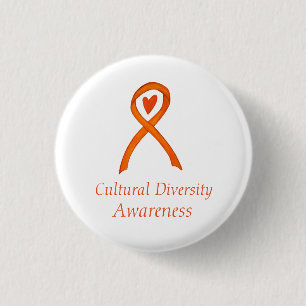 Cultural Diversity Awareness Ribbon Custom Pin