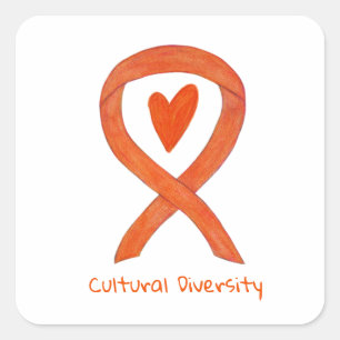 Cultural Diversity Awareness Ribbon Decal Stickers