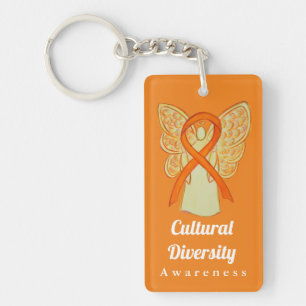 Cultural Diversity Awareness Ribbon Keychain