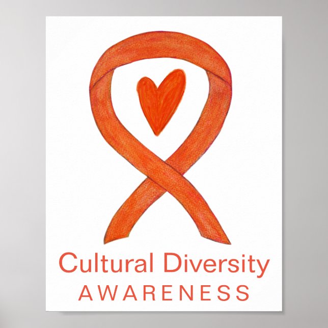 Cultural Diversity Awareness Ribbon Print Poster (Front)