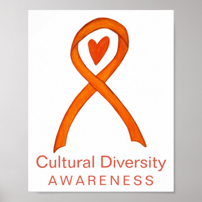 Cultural Diversity Awareness Ribbon Print Poster (Front)