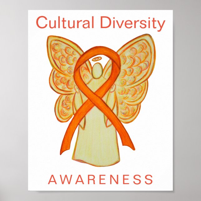 Cultural Diversity Awareness Ribbon Print Poster (Front)