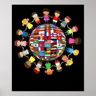 Cultural Diversity Kids around the Globe Poster