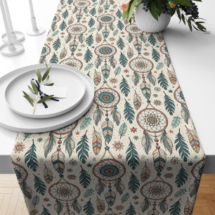 Cultural-Inspired Timeless Dreamcatcher Details Long Table Runner
