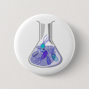 Culture Flask 6 Cm Round Badge