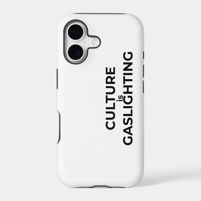 Culture Is Gaslighting Minimalist Bold iphone case (Back)