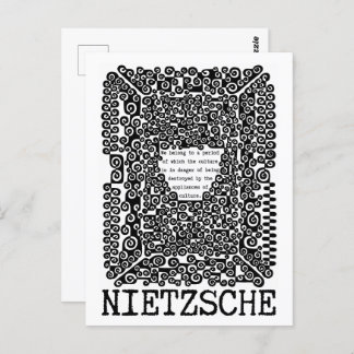   CULTURE is in danger philosophy quote Nietzsche Postcard