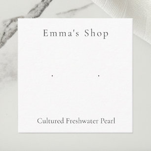 Cultured Freshwater Pearl Jewellery Display Card