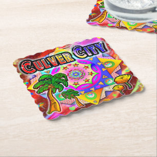 Culver City Tropical Friends Paper Coaster
