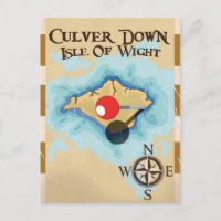 Culver Down Isle of wight England travel poster