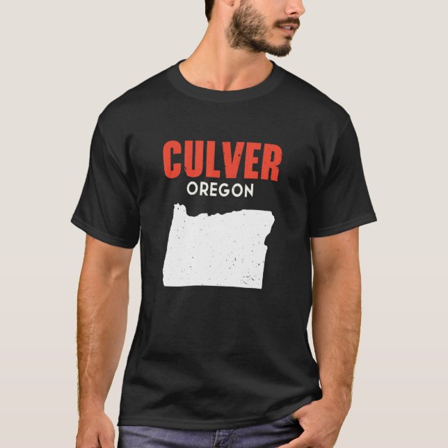 Culver Oregon USA State America Travel Oregonian T-Shirt (Front)