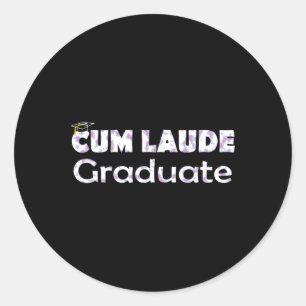 Cum Laude Graduate Cl Of 2025 Graduation 2025 Seni Classic Round Sticker