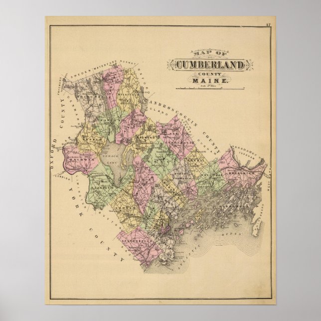 Cumberland County, Maine Poster (Front)