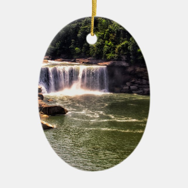 Cumberland Falls Ceramic Tree Decoration (Front)