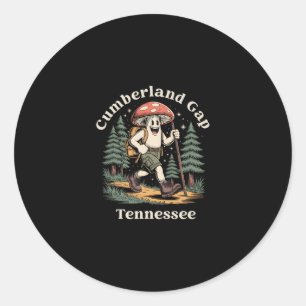 Cumberland Gap Tennessee Hiking Mushroom Vacation Classic Round Sticker