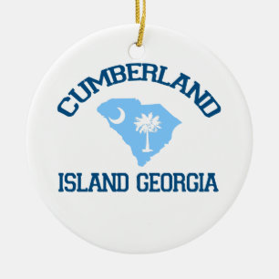 Cumberland Island Georgia Ceramic Tree Decoration