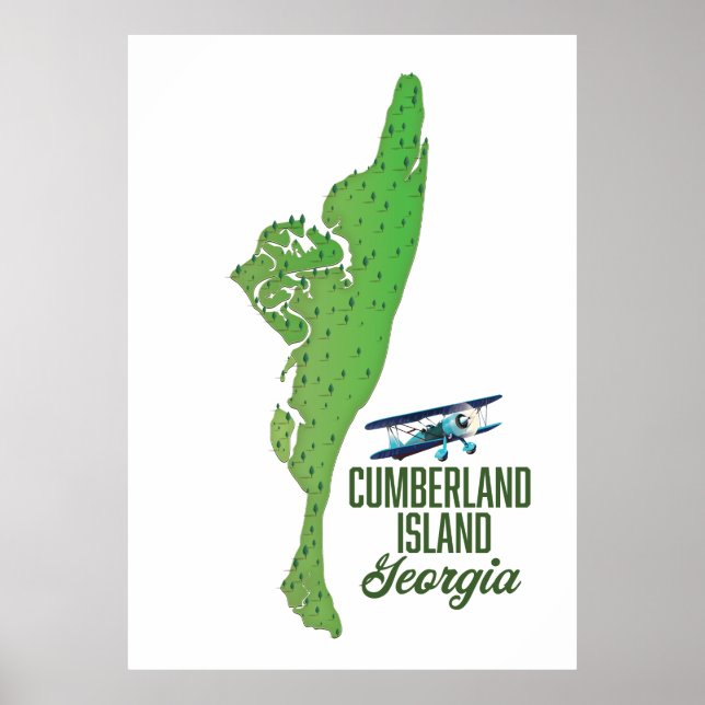Cumberland island Georgia Map Poster (Front)