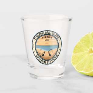 Cumberland Island National Seashore Georgia Badge Shot Glass