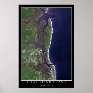 Cumberland Island National Seashore Satellite Map Poster