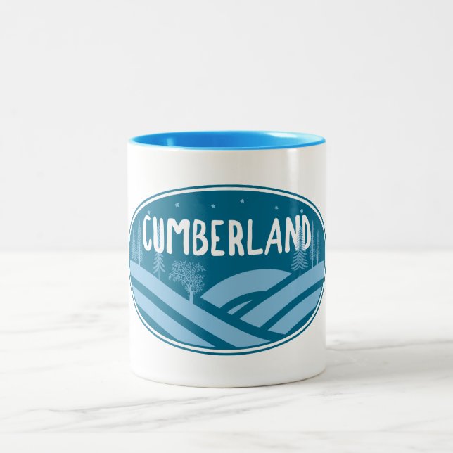 Cumberland Maryland Outdoors Two-Tone Coffee Mug (Center)