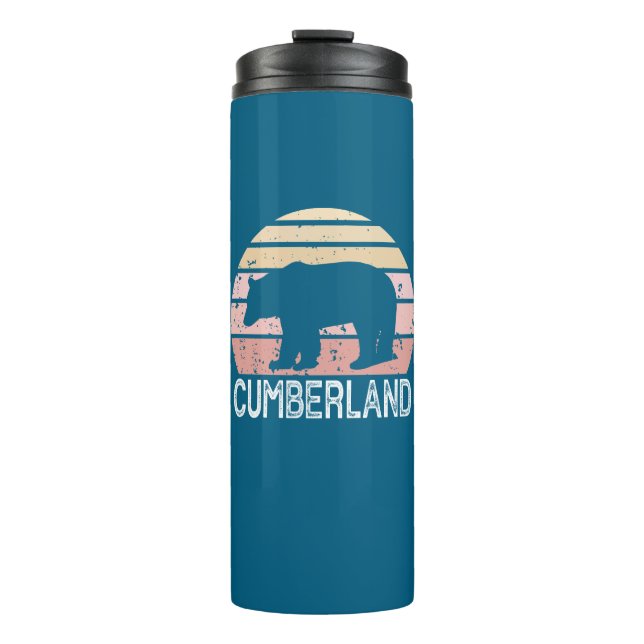 Cumberland Maryland Retro Bear Thermal Tumbler (Front)