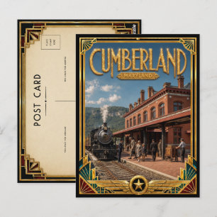 Cumberland Maryland Vintage Art Deco Golden Age Postcard