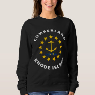 Cumberland Rhode Island RI Flag Badge Roundlet Sou Sweatshirt