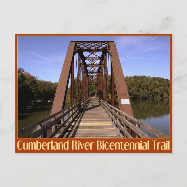 Cumberland River Bicentennial Trail Bridge Postcard (Front)
