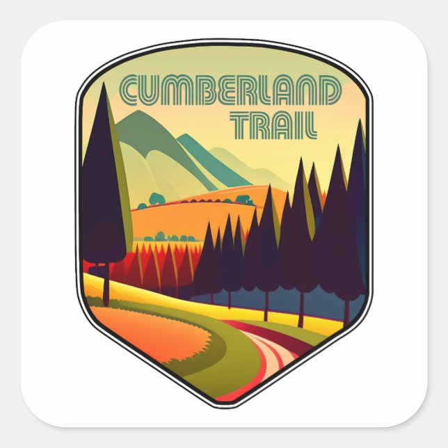 Cumberland Trail Tennessee Colors Square Sticker (Front)