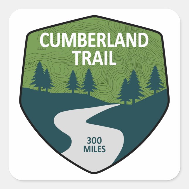 Cumberland Trail Tennessee Square Sticker (Front)