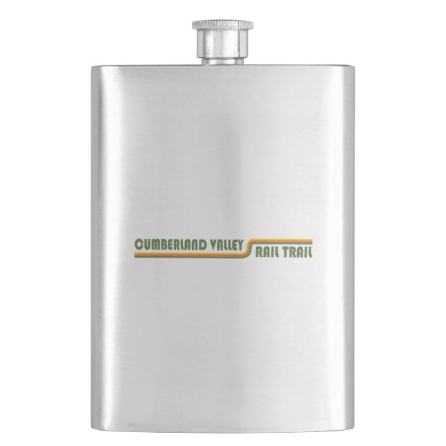 Cumberland Valley Rail Trail Hip Flask (Front)