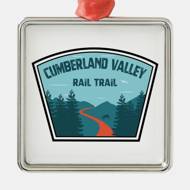 Cumberland Valley Rail Trail Metal Ornament (Front)