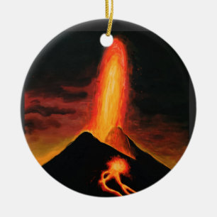 Cumbre Vieja volcano Ceramic Ornament