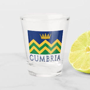 Cumbria flag (as of 2025) shot glass