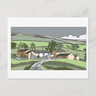 Cumbrian Farmhouse Invitation Postcard