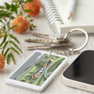 Cumbrian Farmhouse Key Ring