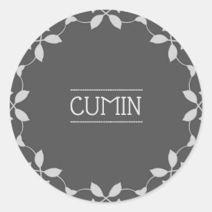 Cumin Spice Jar Sticker Labels