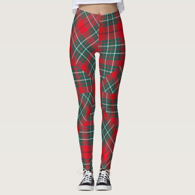 CUMMING CLAN MODERN TARTAN LEGGINGS (Front)