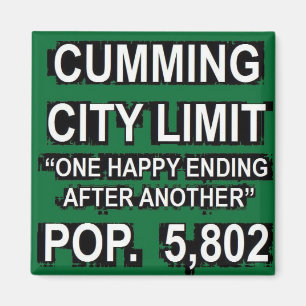 Cumming Georgia Funny City Limit Sign Magnet