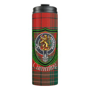 Cumming Scottish Clan Tartan & Crest Thermal Tumbler