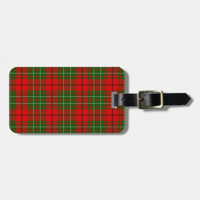 Cumming Tartan Pattern Luggage Tag (Front Horizontal)
