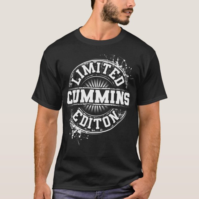 CUMMINS Funny Surname Family Tree Birthday Reunion T-Shirt (Front)